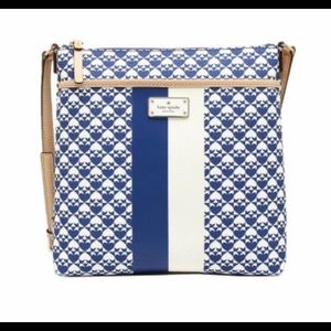 Kate Spade Blue and White Crossbody Bag